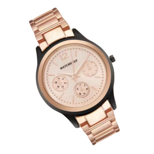 Stylish Rose Gold Stainless Belt Analog Watch